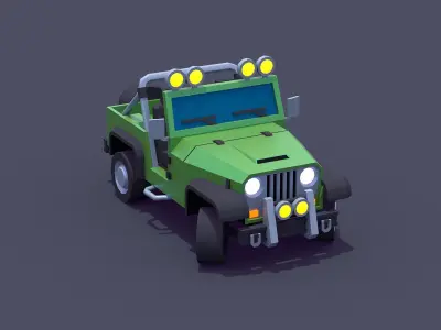 Jeep 4x4 Low-poly 3D model