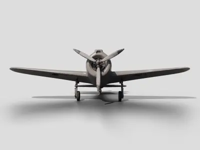 battle of midway plane-retro plane ww2 3d model 3D model