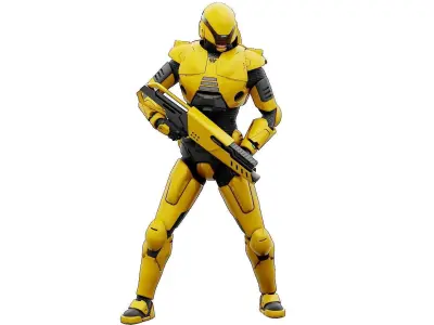 CYBORG SOL-40 Rigged for Unreal Engine - Unity - MIXAMO 3D model