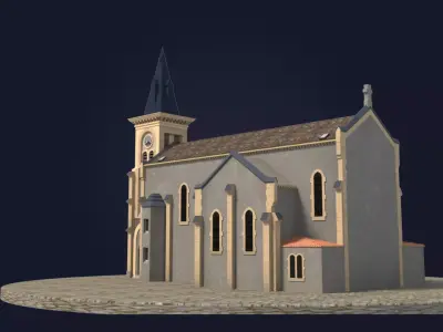 Church Low-poly 3D model