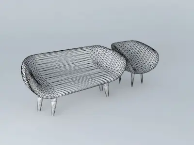 sofa pair of sofas Free 3D model