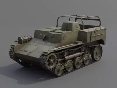 Type 98 So-Da Armored Personnel Carrier  Low-poly 3D model