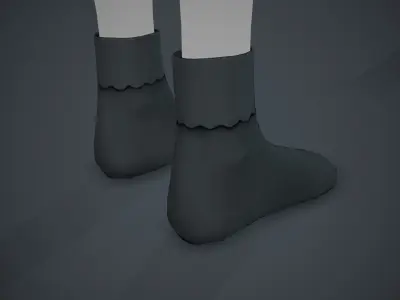 Black Socks Style 1 Low-poly 3D model