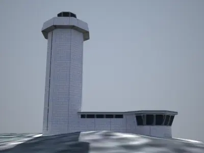 Fitzroy Island Lighthouse Low poly 3D model