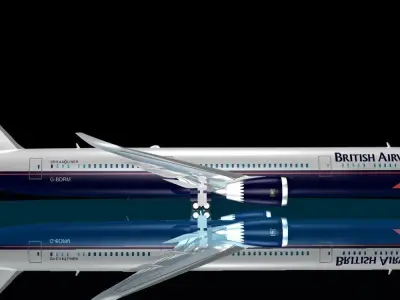 British Airways 787-9 New Logo 3D model