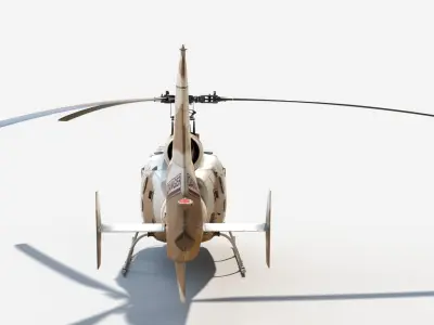 Sud-Aviation Gazelle Sandy Low-poly 3D model