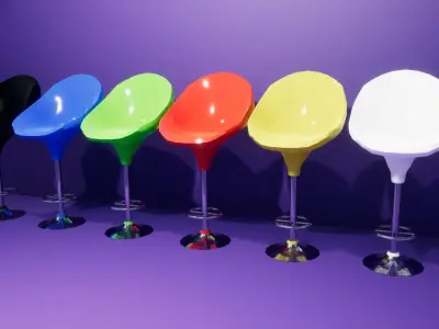Bar Chair Free low-poly 3D model