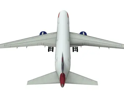 Lowpoly B767-300 3D Model british airways boeing Low-poly 3D model