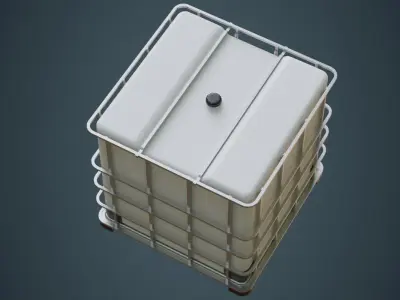 IBC Tote 2A Low-poly 3D model