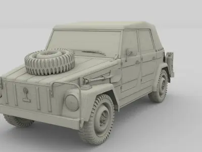 VW Type 181 Army 3D model