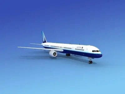 Boeing 757-300 United 1 3D model