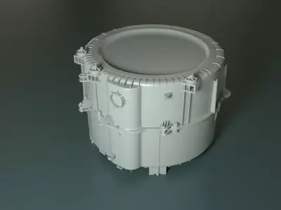 Compressor metal container Low-poly 3D model