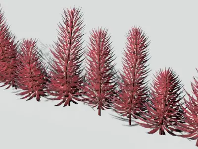 Alien herbs 8 Low-poly 3D model