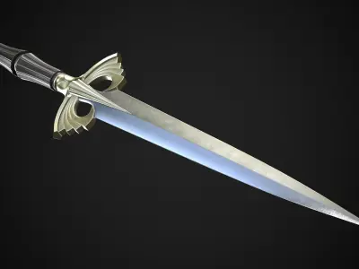 Dagger A5 Low-poly 3D model