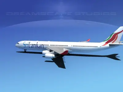 Airbus A340-600 Srilankan 3D model