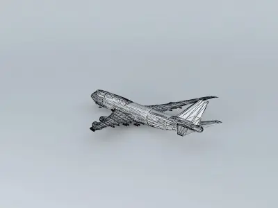 Boeing 747 800i Template V2 Free 3D model