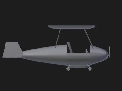 Aeroplane biplane Free 3D model