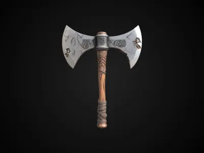 Stylized Dwarf Sword - Ironcleave - Game Ready 3D model