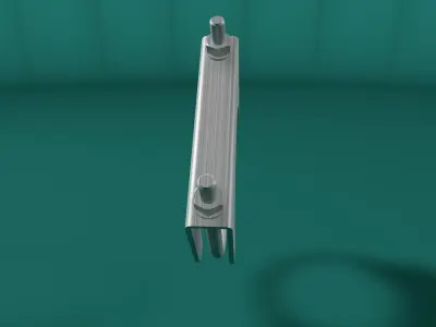 Tube clamp and anchor Low-poly 3D model