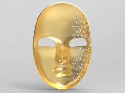 mask to cover the face Low-poly 3D model