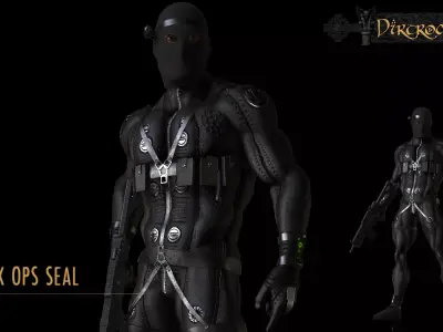 Black Ops Seal Low-poly 3D model