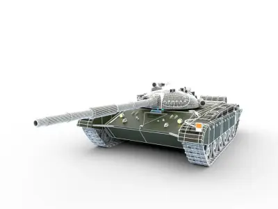 Tank T-72 LODs Included 3D model
