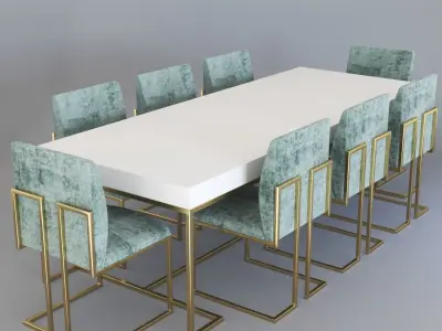 Dinning Table01 Free 3D model