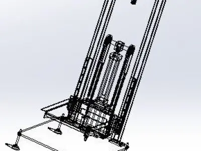 Heavy load lifting mechanism 3D model