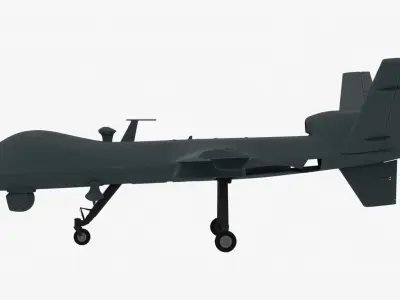 UDIM 8K Unmanned Combat Air Vehicle MQ 9 Reaper UAV 3D model