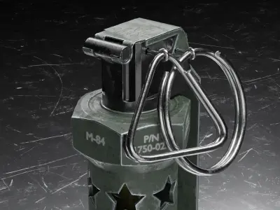M84 Stun Grenade Flashbang Game Ready Low-poly 3D model