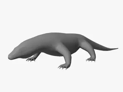 Low Poly Komodo Dragon Low-poly 3D model