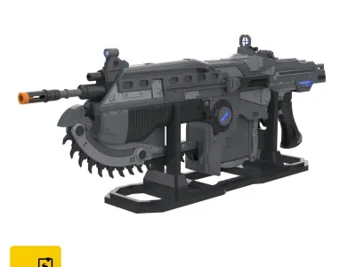 Gears of War Weapons Set - 3 Printable models - STL - Commercial 3D Model Collection