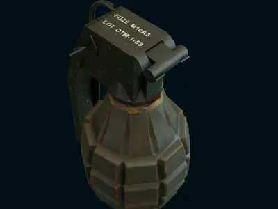 Mk2 Hand Grenade Bomb Gaming Model  Low-poly 3D model