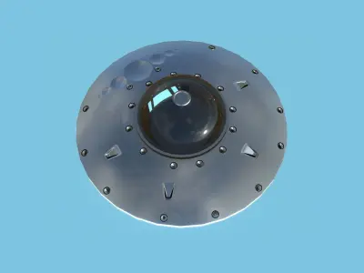 Spaceship UFO B1 - Gray - Alien SciFi Vehicle Low-poly 3D model