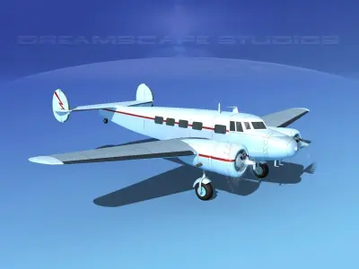 Lockheed L10 Electra Private 3 3D model