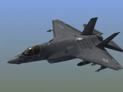 F35C Navy JSF Low-poly 3D model