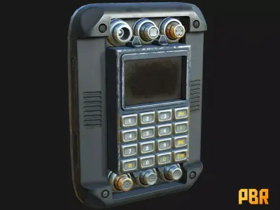 Military Scrambler Device Decryptor Cipher low-poly PBR Low-poly 3D model