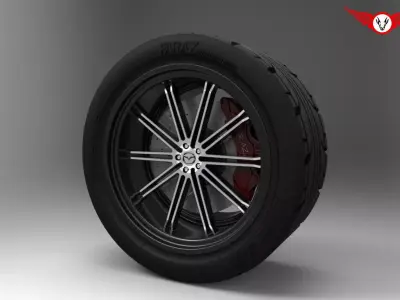 18 alloy wheel for MAZDA Free 3D model