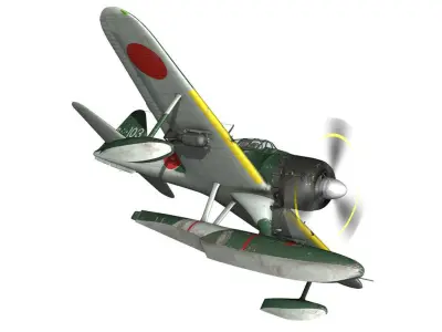 Nakajima A6M2-N - Rufe 3D model