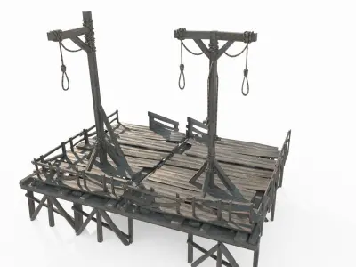 The ancient gallows 3D model