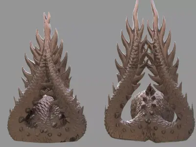 Dragon stylized tail 3D model