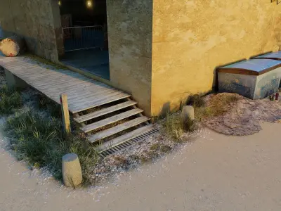 Large Warehouse Low-poly 3D model