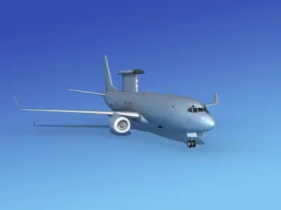 Boeing E-8 Posiedon AEWS Rep of Korea 3D model