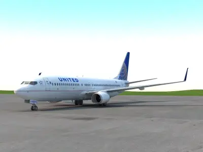 B 737-800 with Interior 3D model