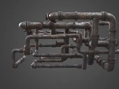 Factory Element - Pipe Maze 3D model