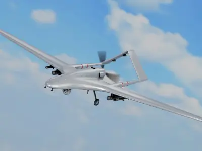 Bayraktar TB2 Low-poly 3D model