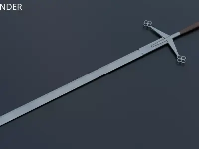 Medieval low-poly swords pack Low-poly 3D model