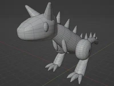 carnotaurus cute 3D model 3D model