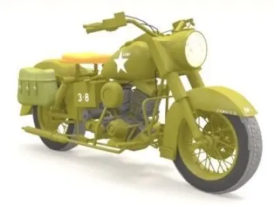 military motorcycle  3D model