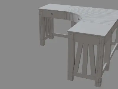 Office Desk Free low-poly 3D model buy